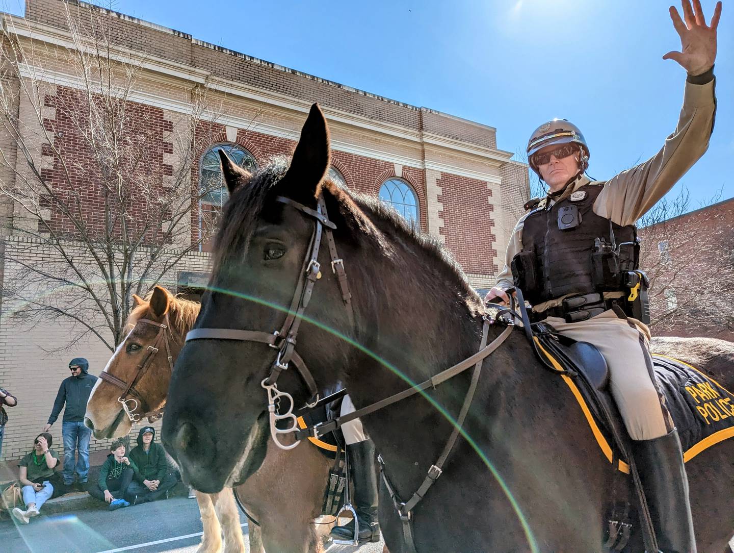 Members of the U.S. Park Police mounted unit took part again this year in the Annapolis St. Patrick's Parade, held weeks before the holiday.