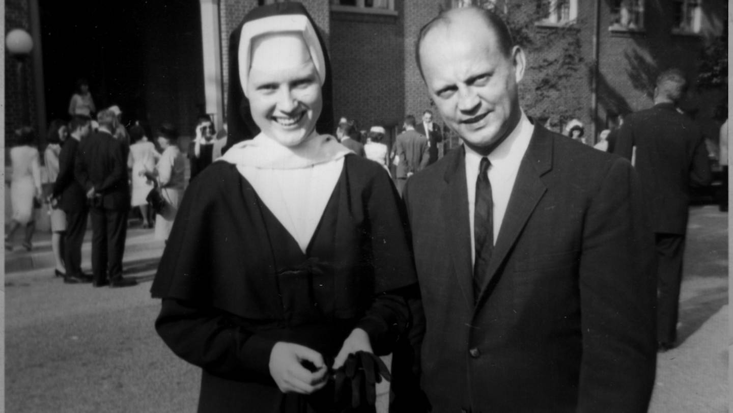 Sister Cathy Cesnik with her father, Joseph.