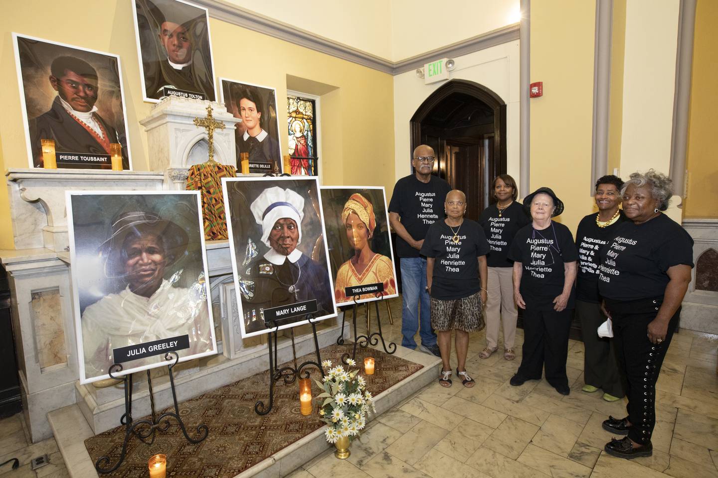 Member of the Social Justice Committee  of Saint Ann's Catholic Church are leading the charge for the Cause for Canonization of a black saint.