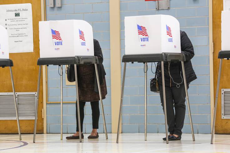 Community residents cast their ballots on Nov. 8, 2022 at Johnnycake Elementary School in Catonsville.