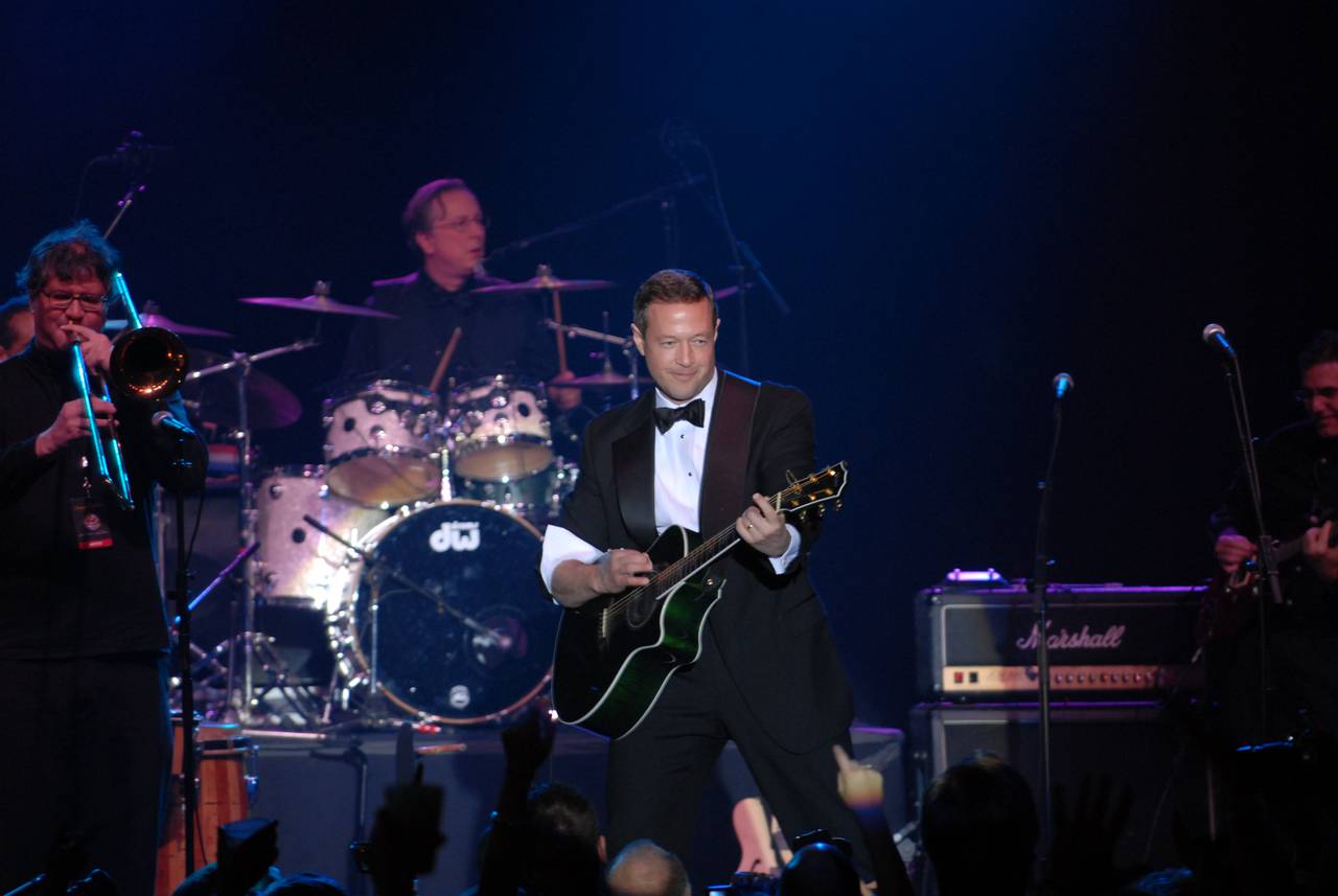 Then-Gov. Martin O'Malley plays guitar on stage at his inaugural gala at the Baltimore Convention Center in 2007.