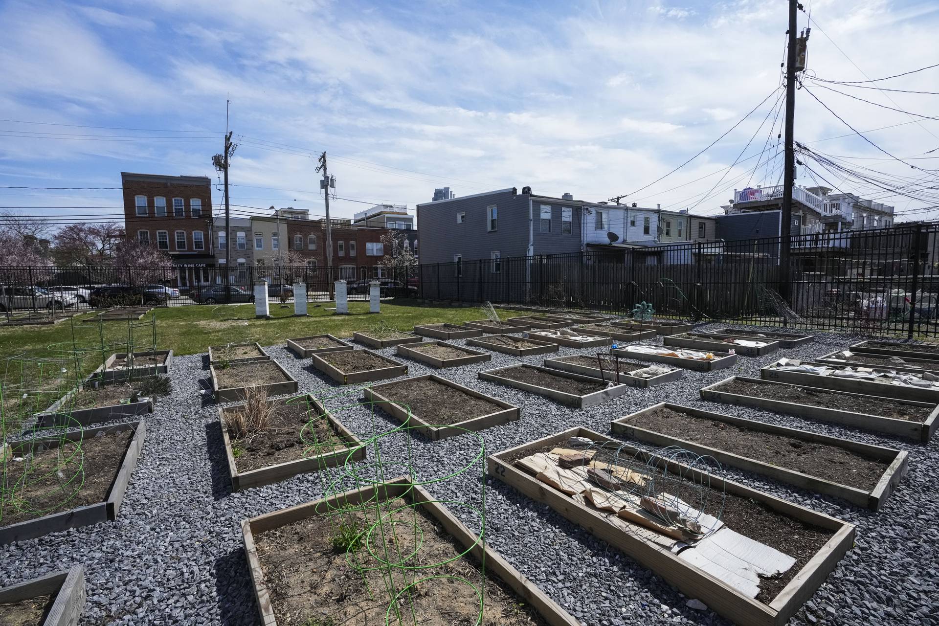 Scenes of the community garden located next to Under Armour in Locust Point.