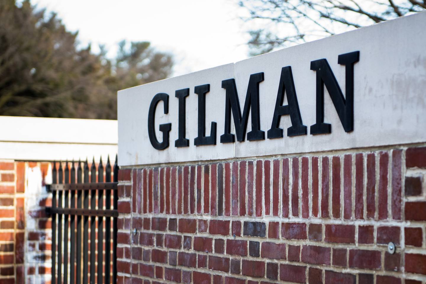 Exterior of Gilman School, an all-boys independent school in the Roland Park neighborhood of Baltimore, Maryland.