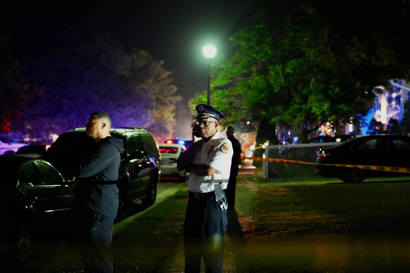 Annapolis police chief Ed Jackson at the scene of a shooting on Paddington Place that left one dead and three others wounded on Sunday, June 11, 2023.