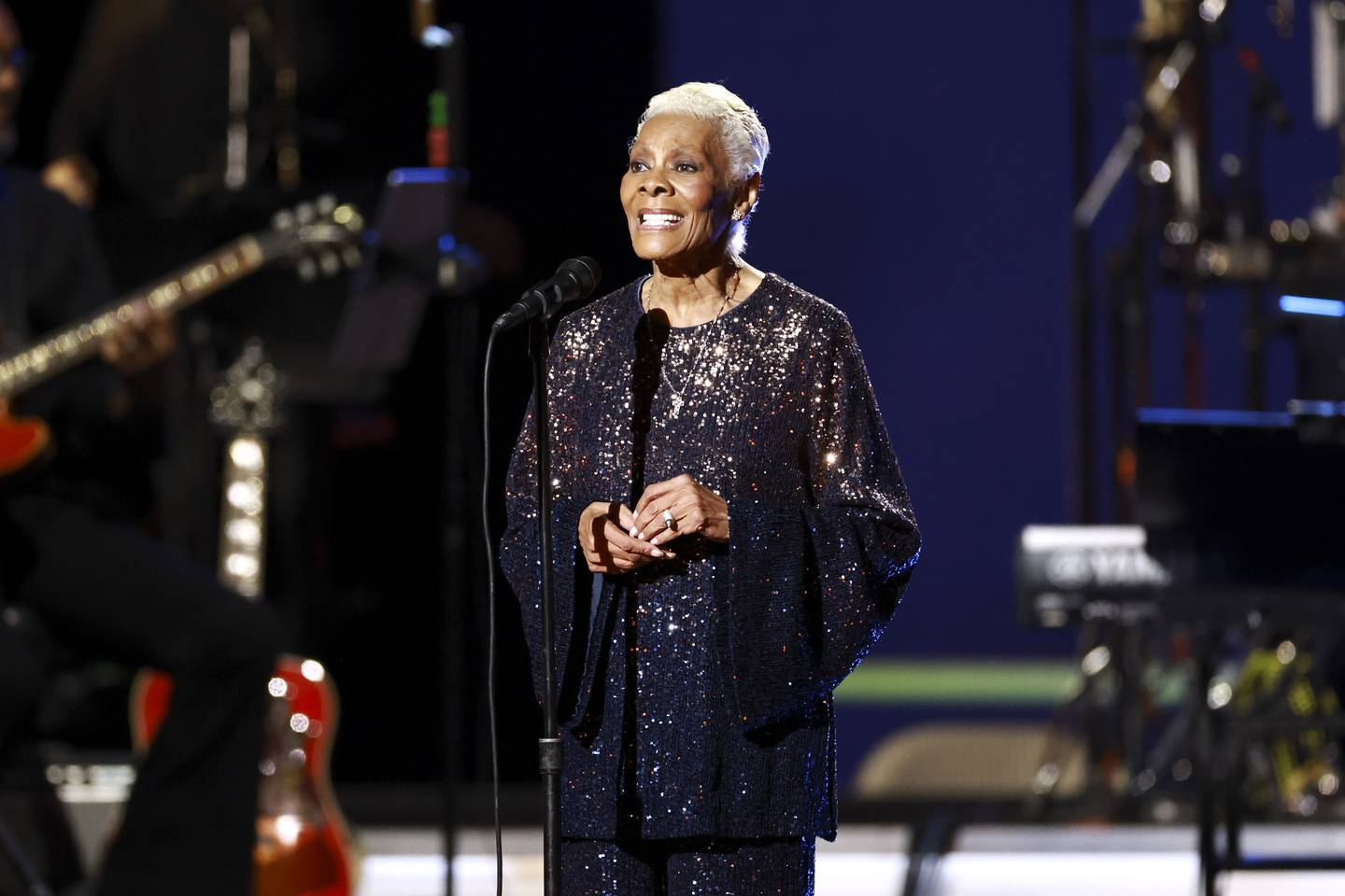 Dionne Warwick speaks onstage during MusiCares Persons of the Year at Los Angeles Convention Center on February 03, 2023 in Los Angeles, California.