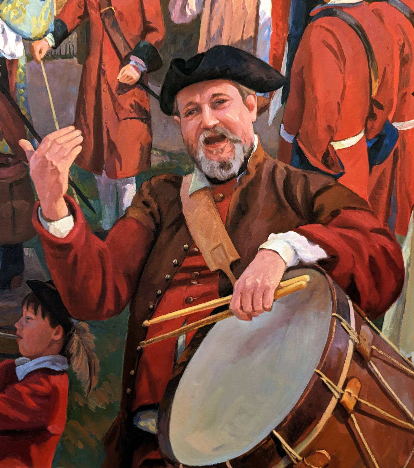 A detail from “Proclaiming the Annapolis City Charter: 1708,″ the largest of the three paintings in City Council Chambers.