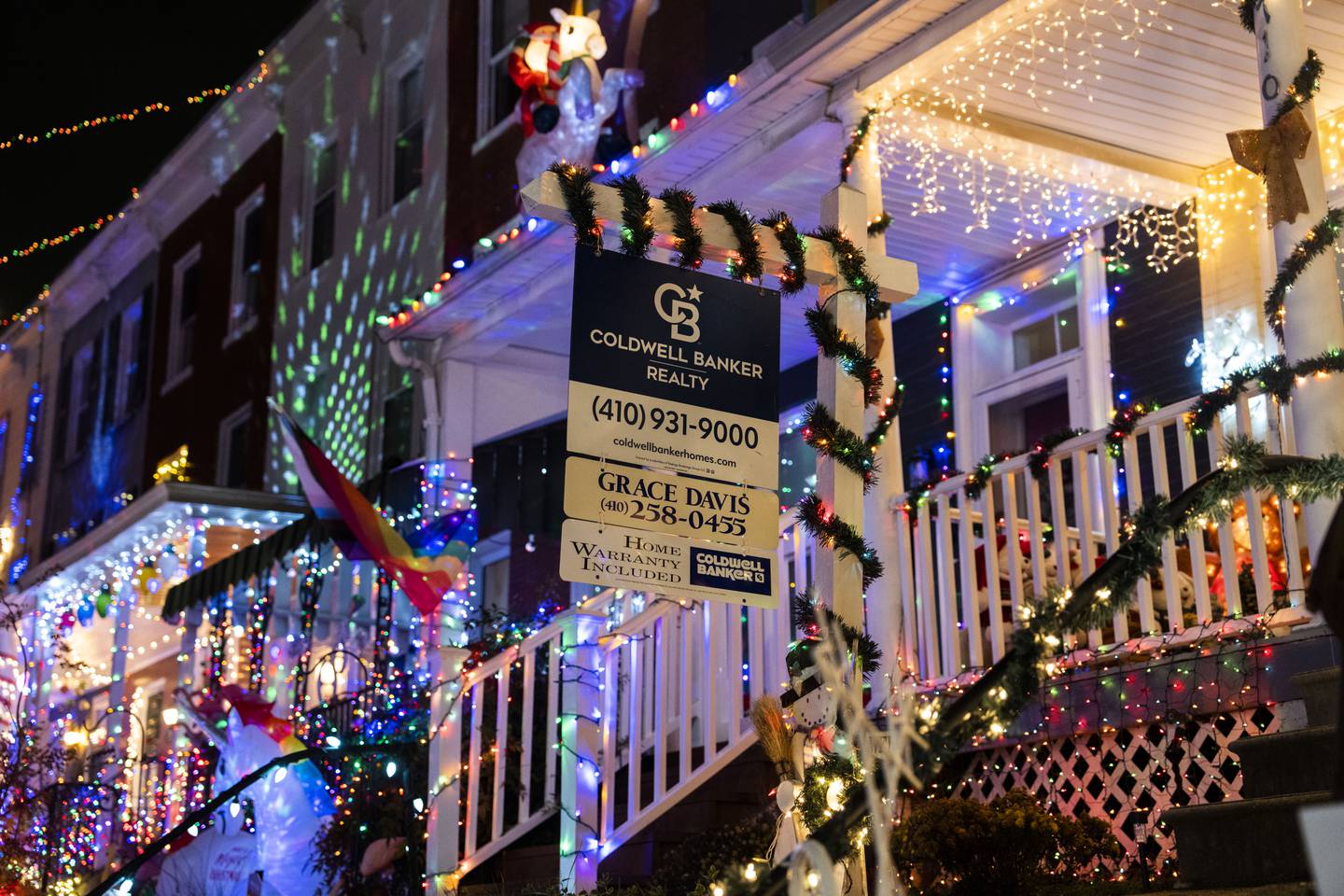 A house is for sale on Baltimore's famous 34th Street, home to the Christmas lights tradition where the entire block is lit up. Longtime resident Patsy Dailey passed away and a memorial sits on her porch of the home which is now for sale.