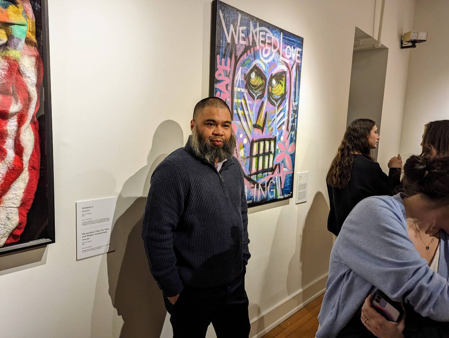 Artist Warren Hynson painted "Healing" to describe his own experience with gun violence. It is part of an exhibit at Maryland Hall through April 3.