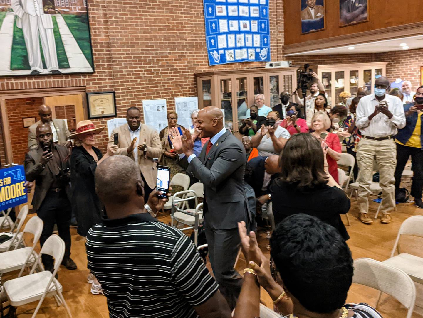 Gov.-Elect Wes More at the Caucus of African American Leaders in Annapolis on Sept. 13, 2022. He talked about the significance of being sworn in as governor at a building constructed by enslaved people.