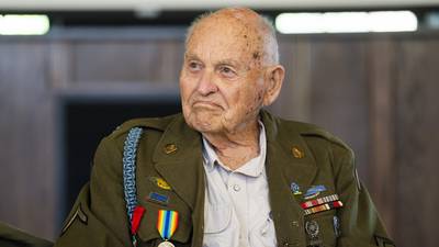 He helped liberate a concentration camp. At 99, he speaks out so others won’t forget.