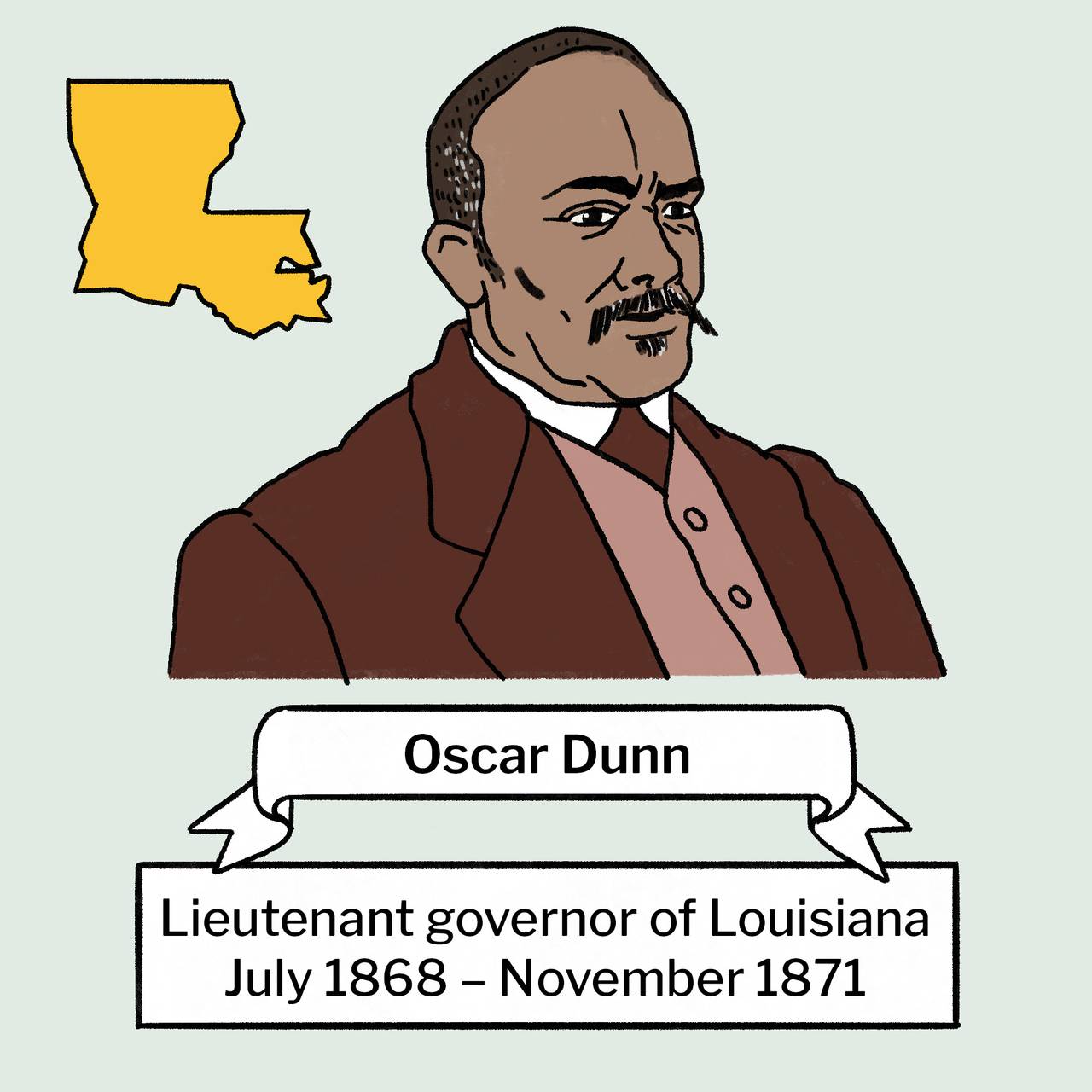 Oscar Dunn, Lieutenant governor of Louisiana, July 1868 – November 1871