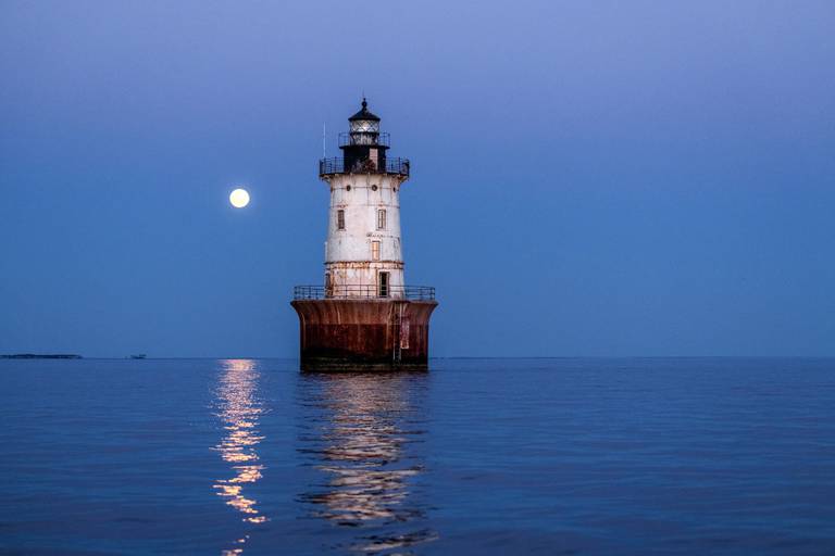 Hooper Island Lighthouse in the Chesapeake bay.