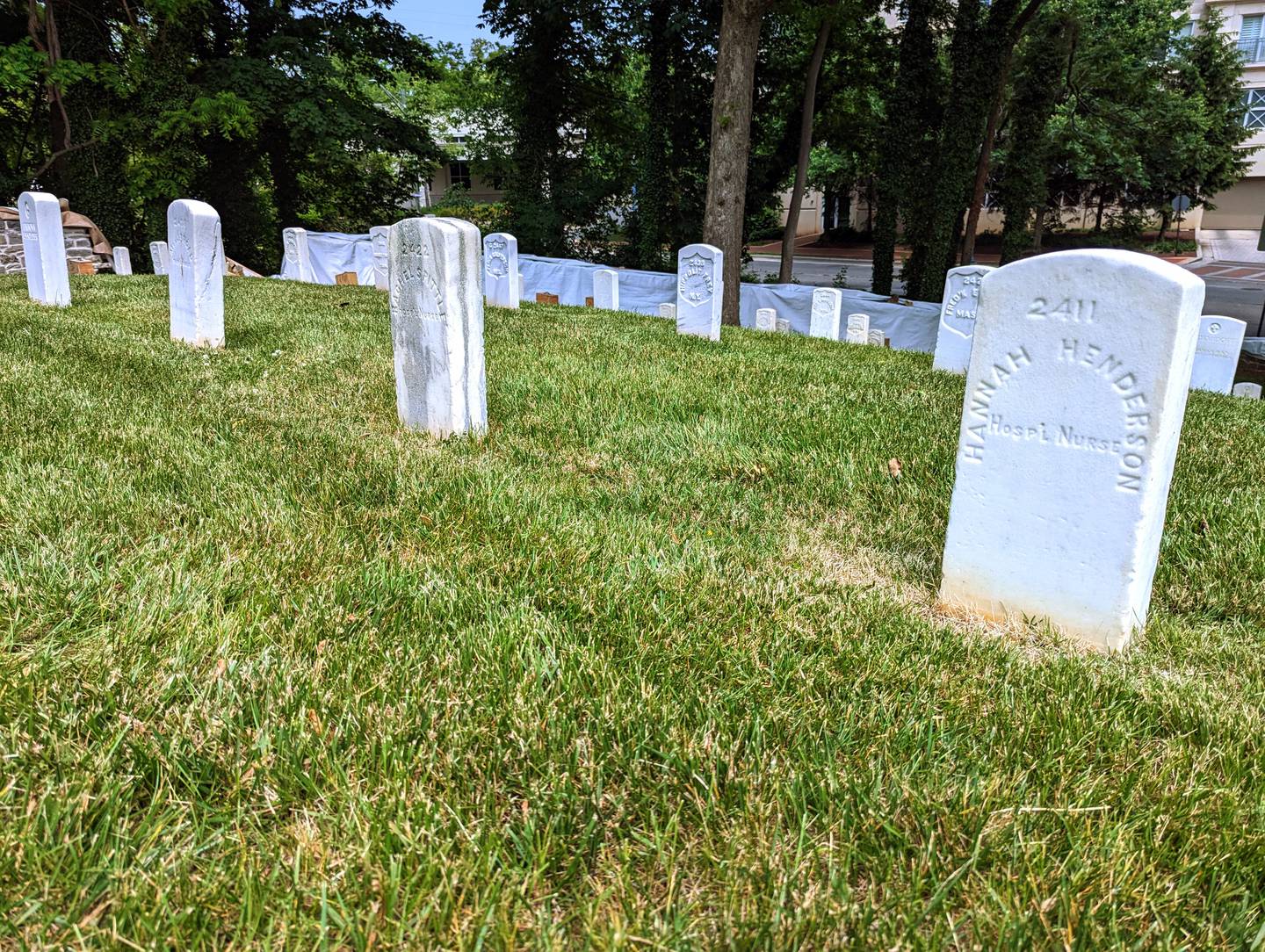 Hannah Henderson, Rachel Spittle and Mrs. J. Broad are buried at Annapolis National Cemetery, Civil War nurses who died in months of each other in 1863.