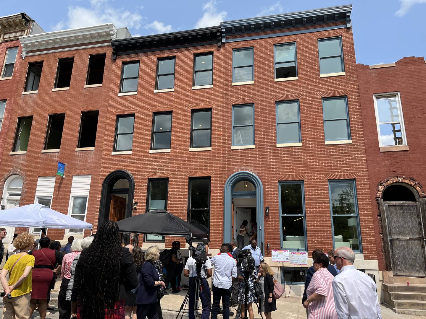 Parity, an equitable housing startup, unveiled two rehabilitated homes in Harlem Park. They plan to redevelop nearly 100 more.