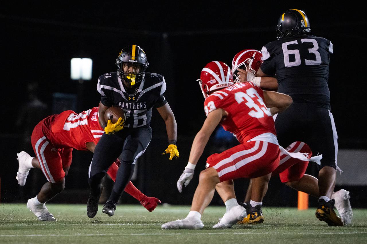 St. Frances plays their home opener against Mater Dei at Homewood Field in Baltimore, Md. on Friday, Sept. 22, 2023.