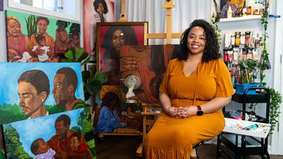 From cradle to canvas: How a doula pivoted her advocacy into paintings