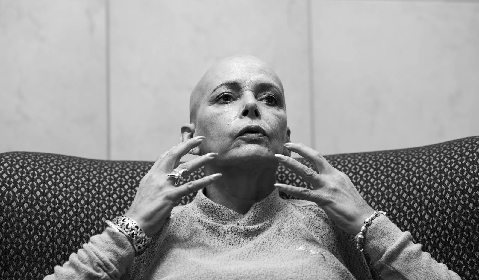 Tina talks about how she noticed a lot of swelling and that something wasn't right before her cancer diagnosis at American Cancer Society's Hope Lodge on January 31, 2024.