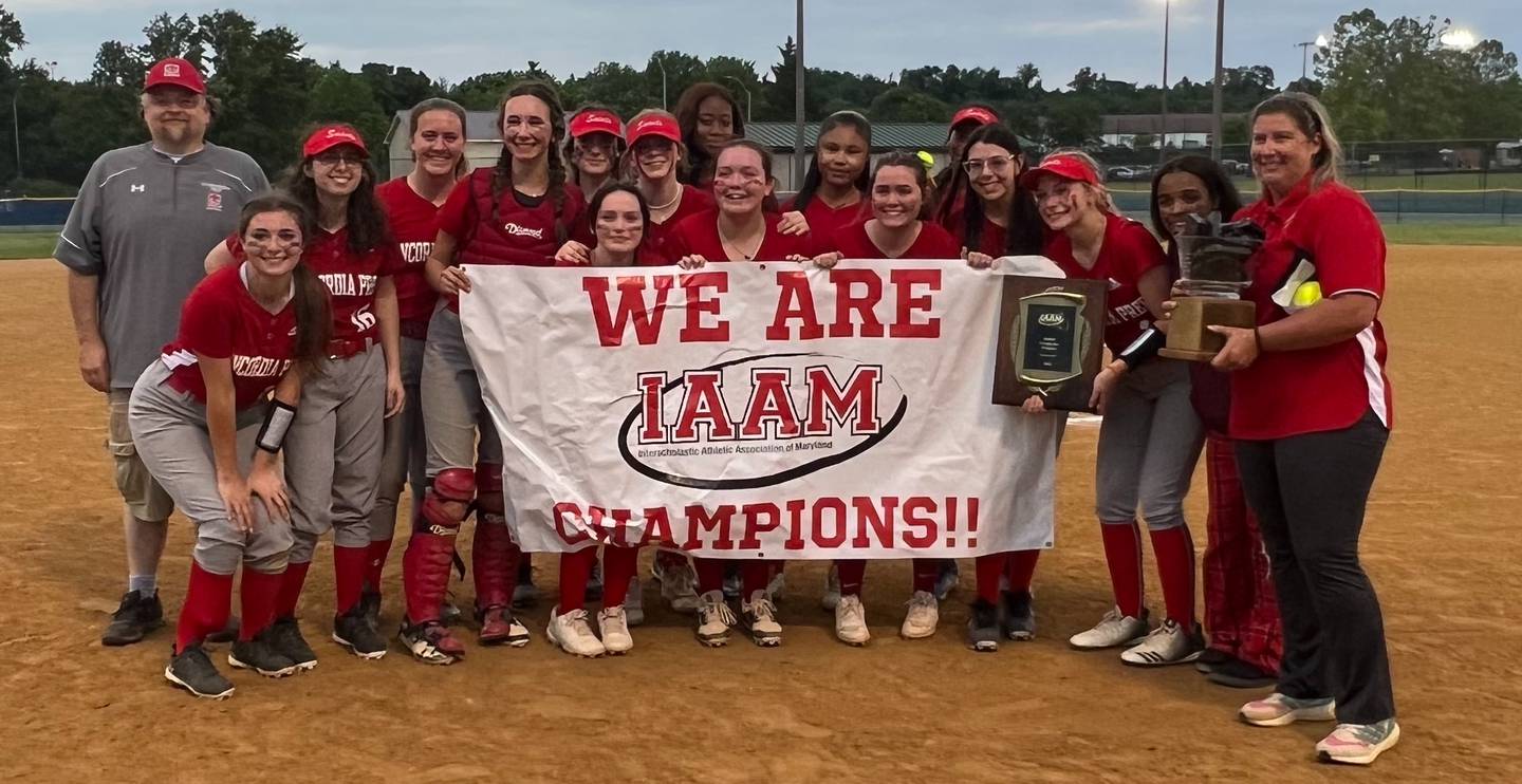 Concordia Prep won the IAAM C Conference softball crown Tuesday evening with a 18-12 decision over Bryn Mawr at Bachmann Park in Glen Burnie.