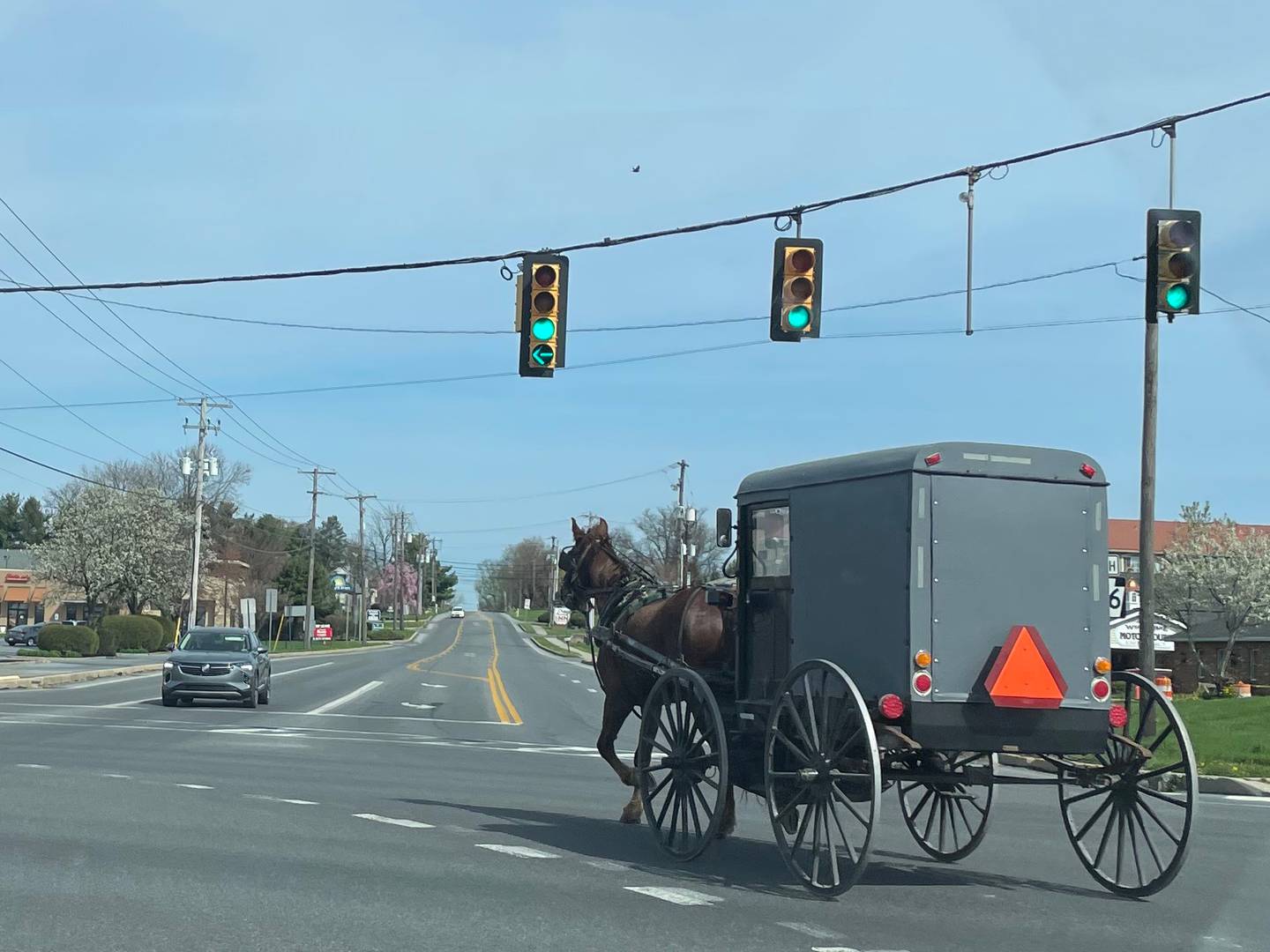 Expect to share the roads in Lancaster County with horse-drawn buggies, the main form of transportation for the estimated 40,000 Amish residents.
