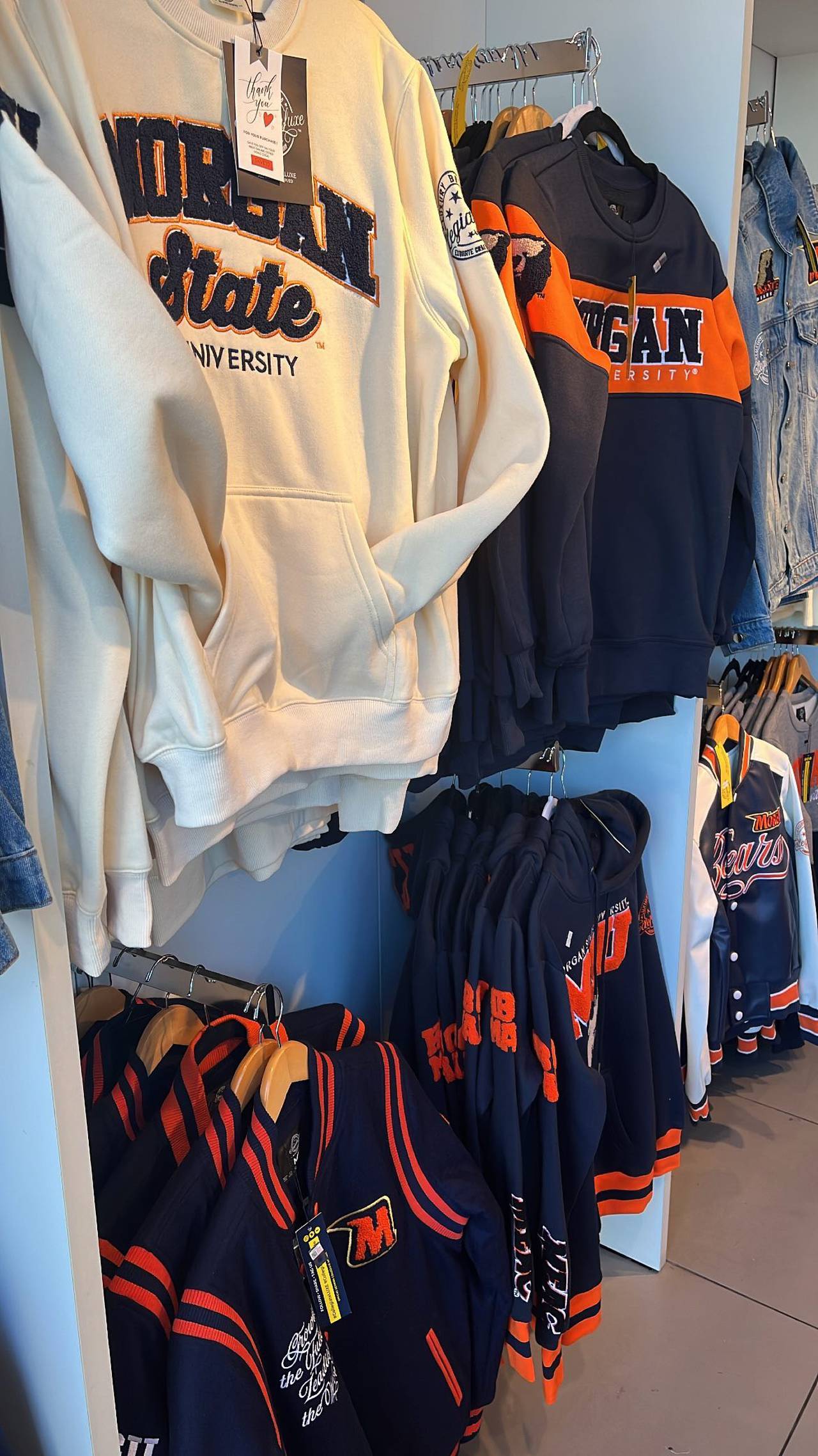 HBCU apparel on display at CollegiateLuxe store