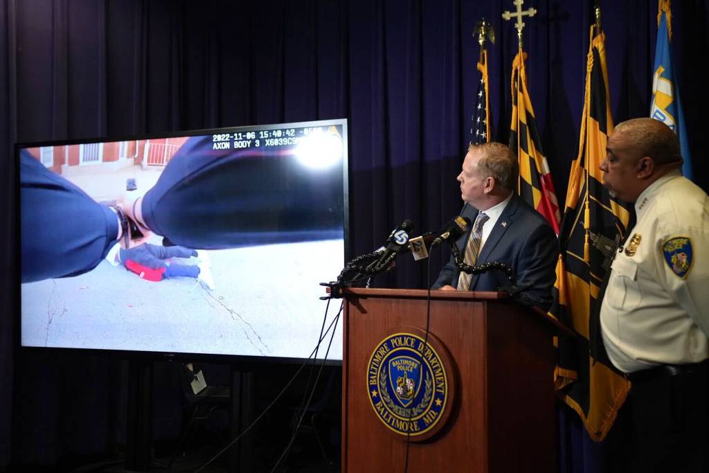 On Tuesday afternoon, Baltimore Police Commissioner Harrison released the body-worn footage from this past Sunday’s fatal shooting of Tyree Moorehead. He and Deputy Commissioner Brian Nadeau walked through the footage with members of the press and answered a few questions Tuesday afternoon.