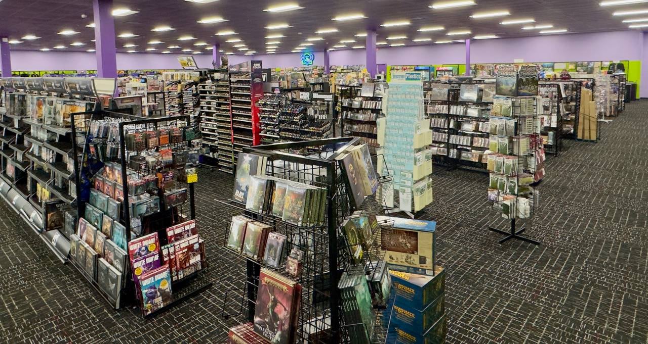 Interior of Games and Stuff in Glen Burnie, the second largest game store in North America, according to the owner, Paul Butler.