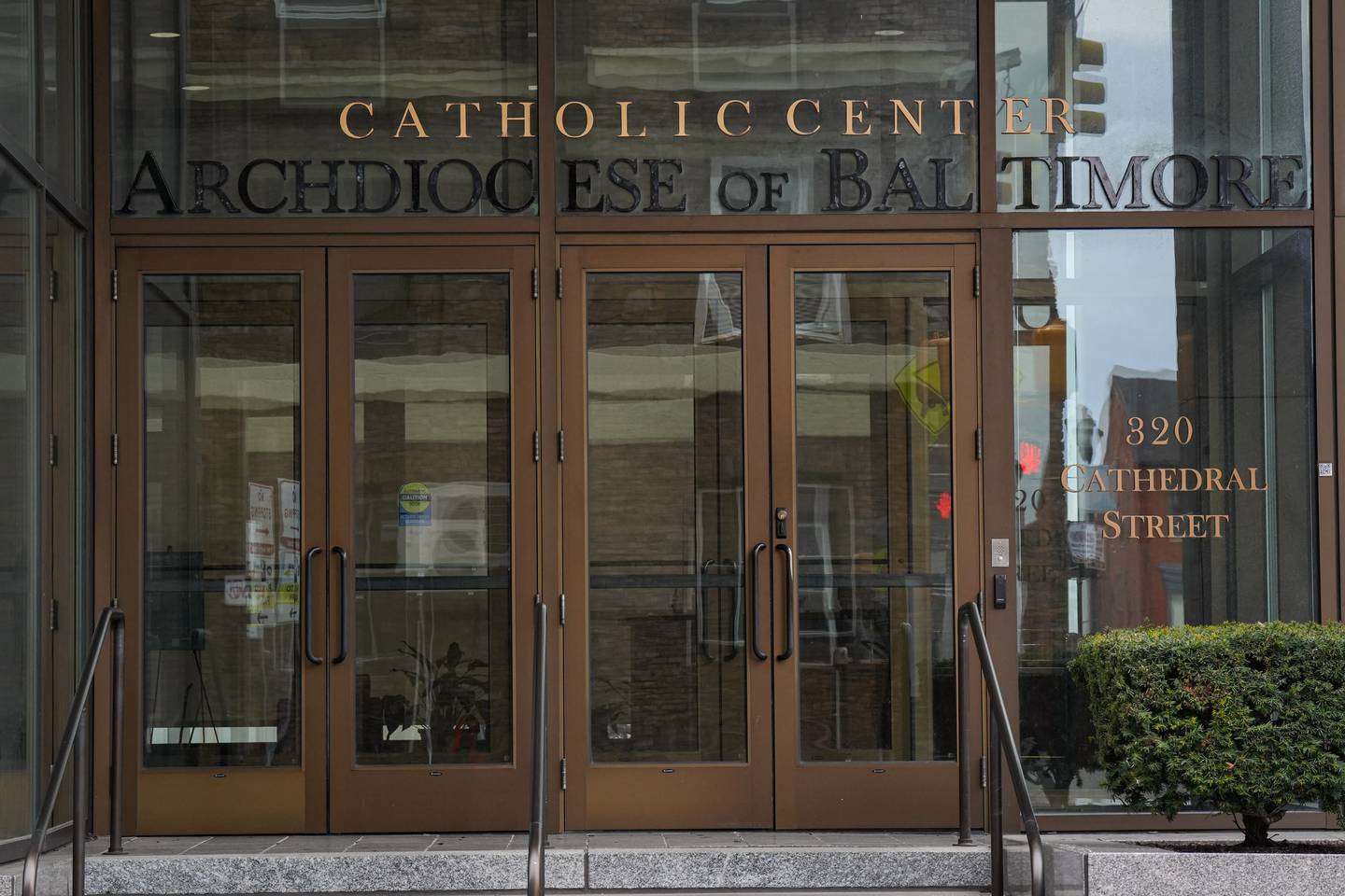 The exterior of the Archdiocese of Baltimore building as seen on Monday, March 13.