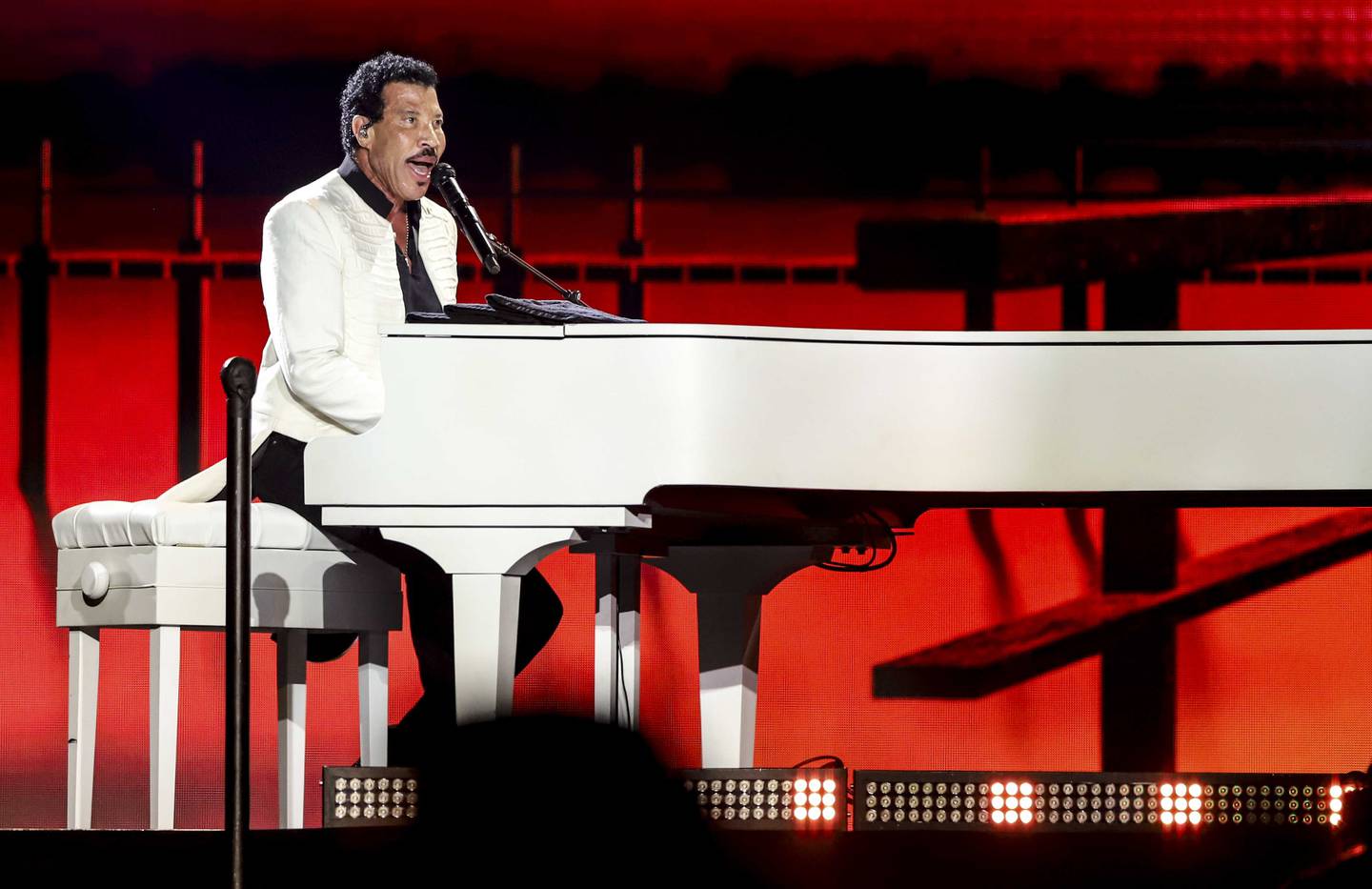 Lionel Ritchie, 74, performs at CFG Bank Arena in Baltimore, MD on August 19, 2023.