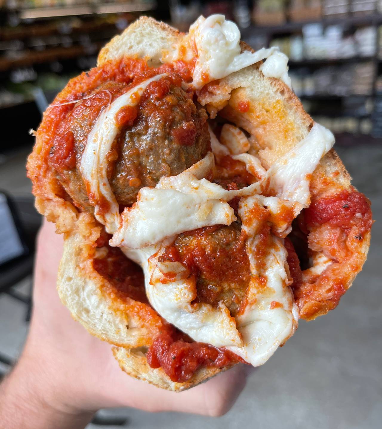 A meatball sub from DiPasquale's.