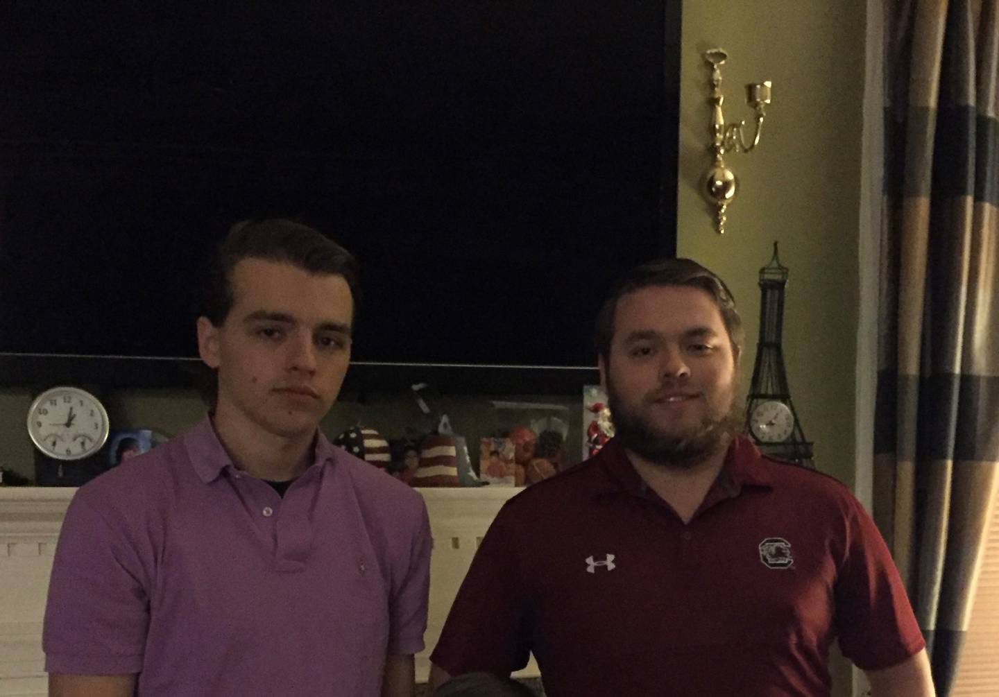 Undated photo shows David Linthicum, left, with his brother Martin, on Thanksgiving 2015.