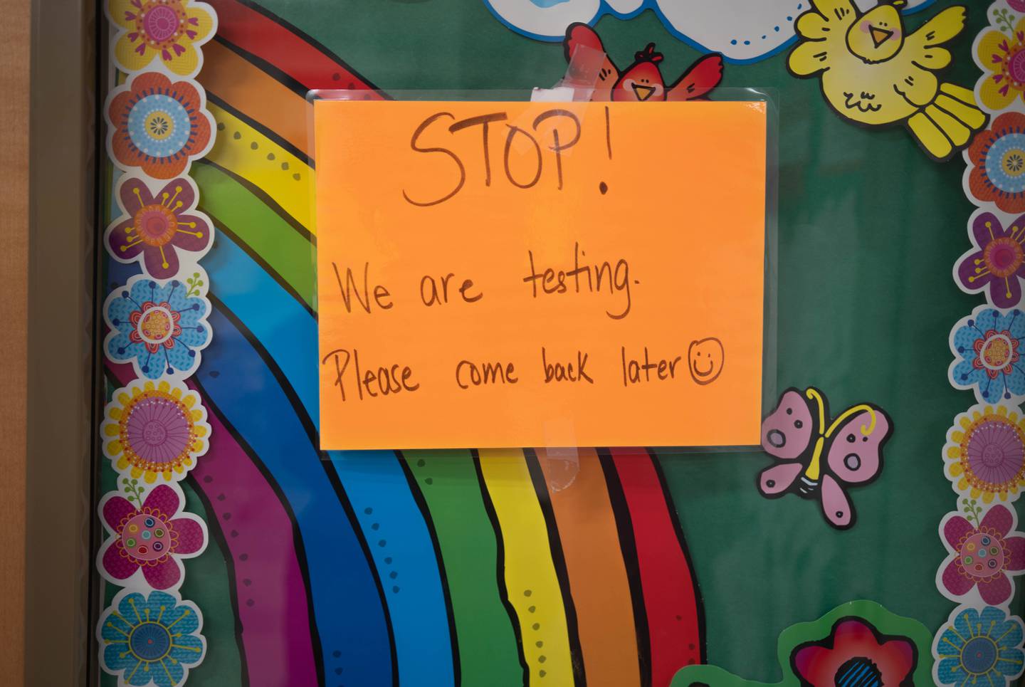 Testing Sign at school