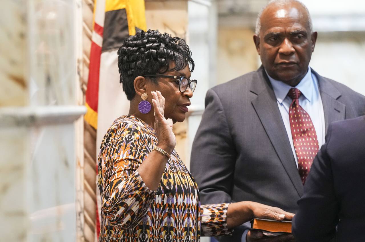 Adrienne A. Jones is sworn in as House Speaker. The first day of the 2023 Maryland General Assembly kicked off on January 11, 2023 in Annapolis.
