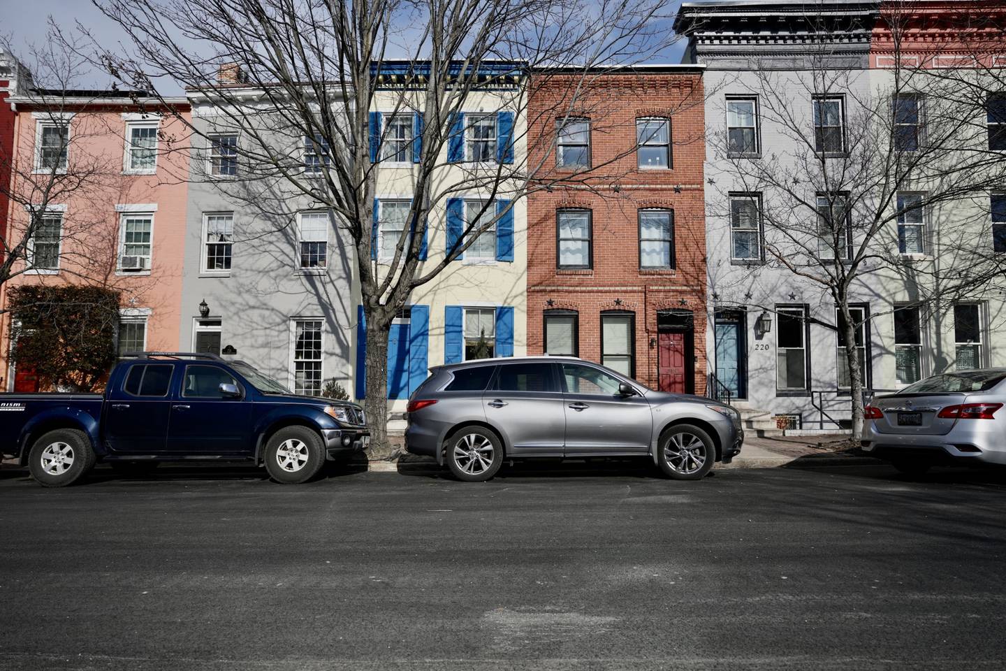 Historic homes on Montgomery  Street in Federal Hill.