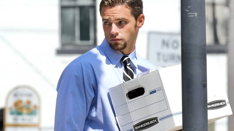 Tyler Mailloux, 23, leaves Worchester County Courthouse in Snow Hill, MD on August 18, 2023. Mailloux was charged with 17 counts in the deadly hit-and-run of 14-year-old Gavin Knupp, who was struck on a road outside Ocean City on July 11, 2022.