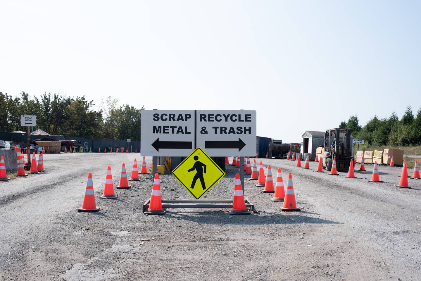 Entrance to the Baltimore County recycling facility. September 7, 2023.