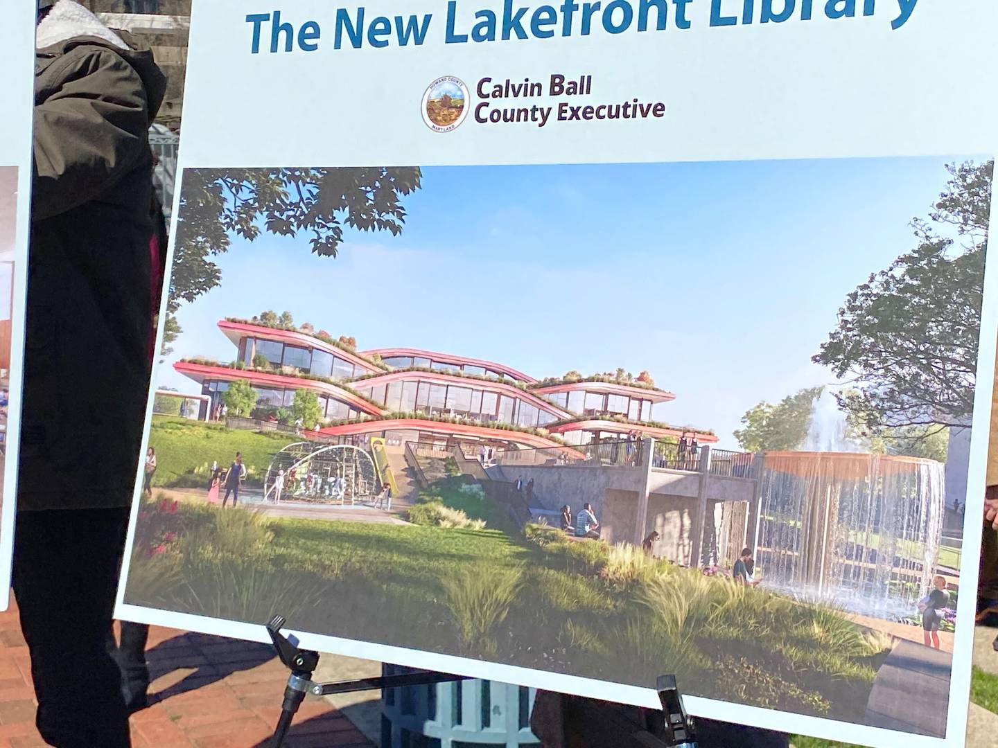A rendering of the new library.