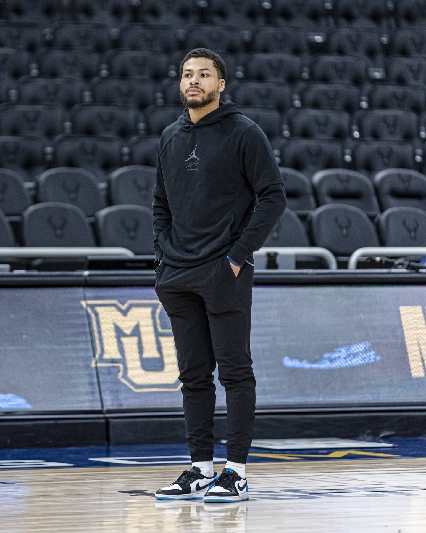Dayshawn Wells at a recent Marquette Practice