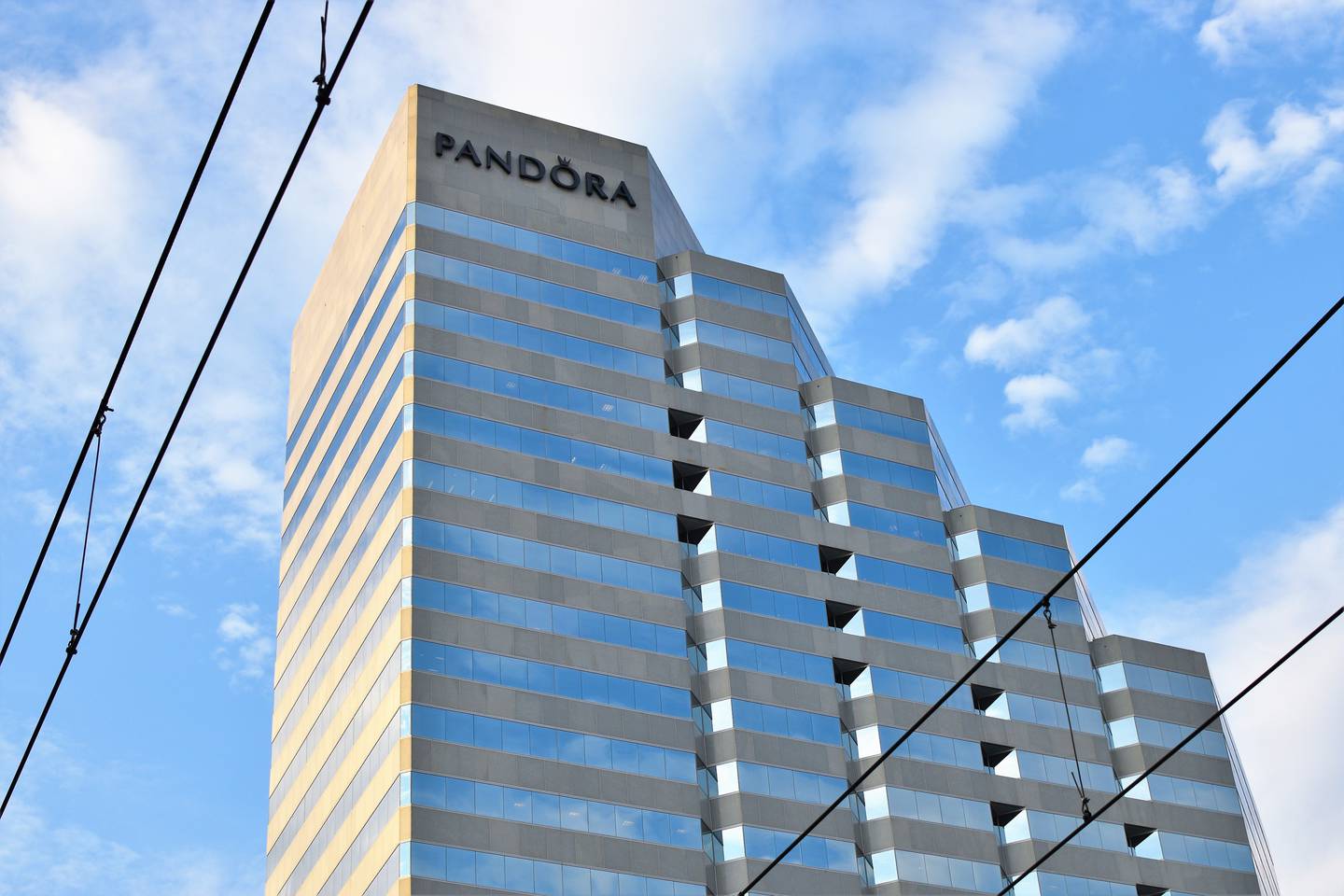 Pandora a jewelry chain has its corporate headquarter building in Baltimore, Md.