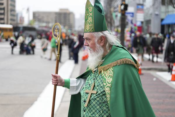 Bagpipes, flag twirling and a vintage green Buick: The 2023 St. Patrick Parade in photos