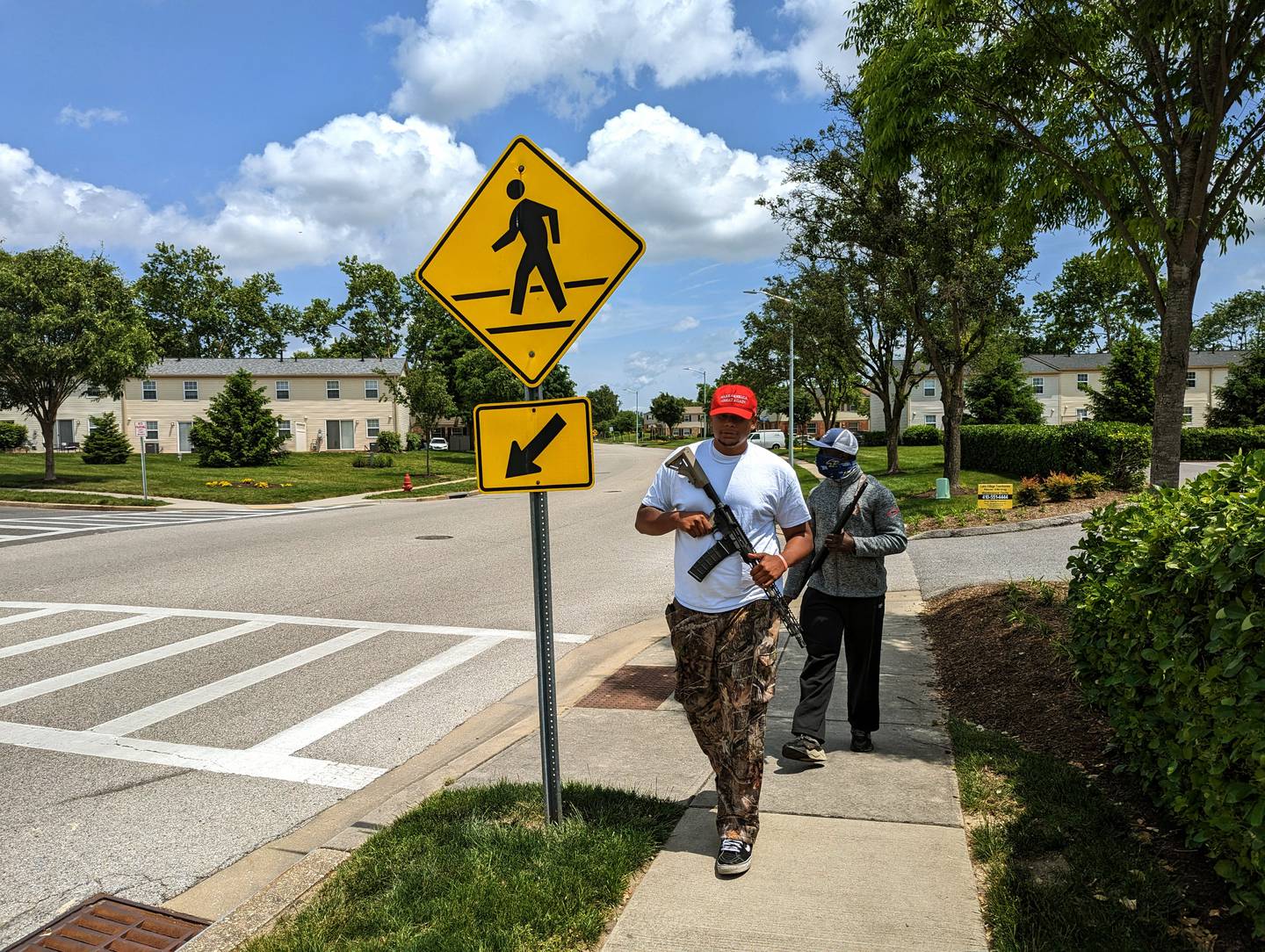 J'den McArdle is staging what he calls a gun rights protest. Some neighbors are scared.