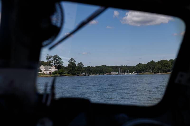A view from the water in Mathews, Va., on Friday, June 10, 2022.