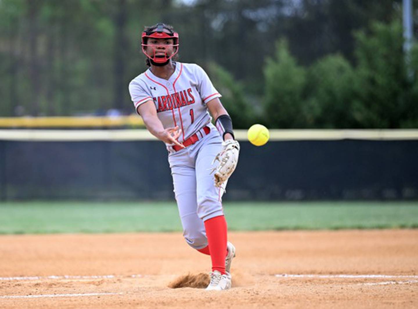 Kristin White was dominant for Crofton's softball team Thursday. The senior, bound to Delaware State University, struck out 17 in a complete game 3-hit pitching effort and finished 2-for-3 with 2 RBI as the fourth-ranked Cardinals handed No. 11 Arundel its first loss, 4-0, in Anne Arundel County action.