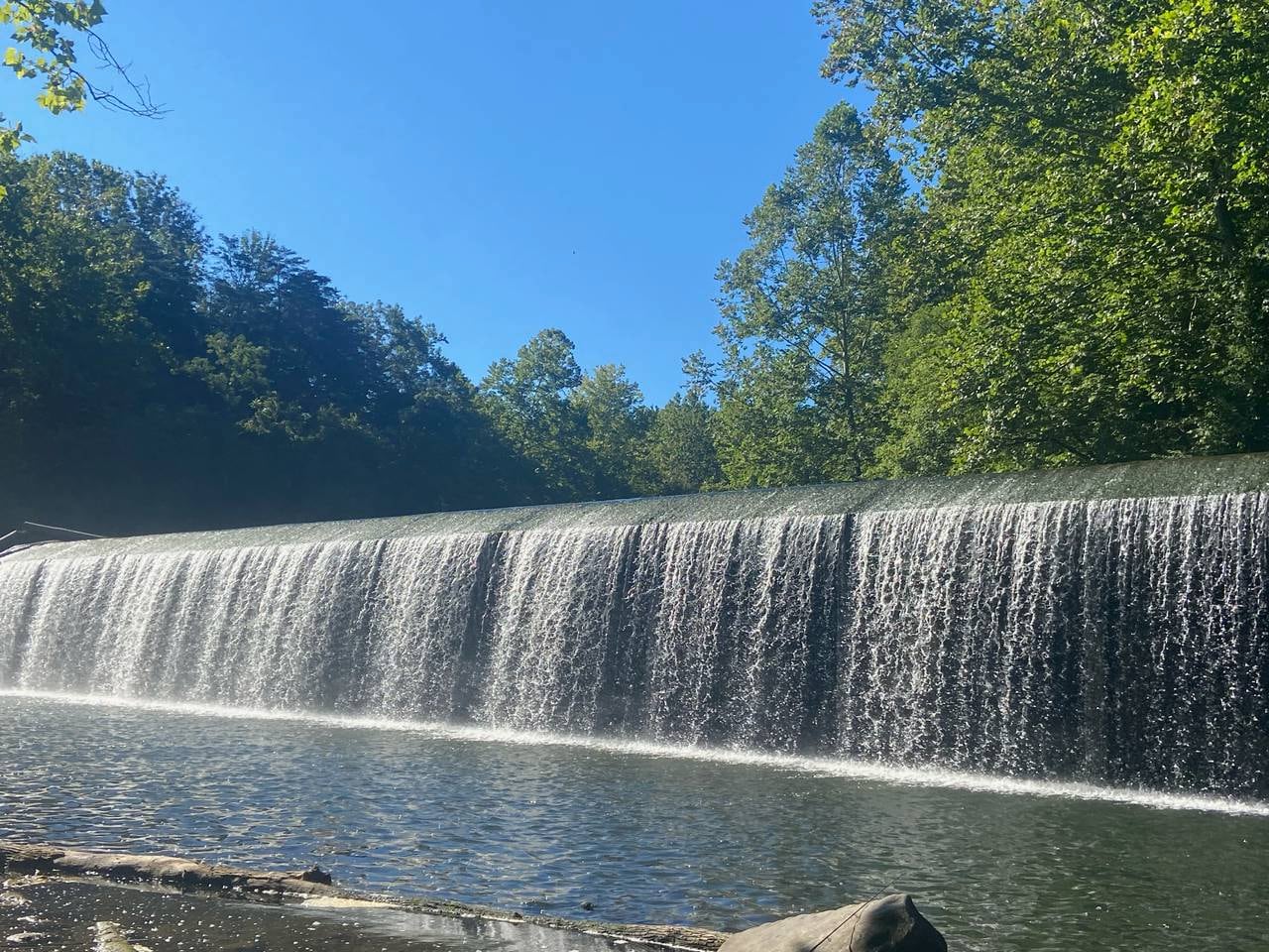 The Daniels Area Dam at Patapsco Valley State Park once helped supply power for nearby mills.