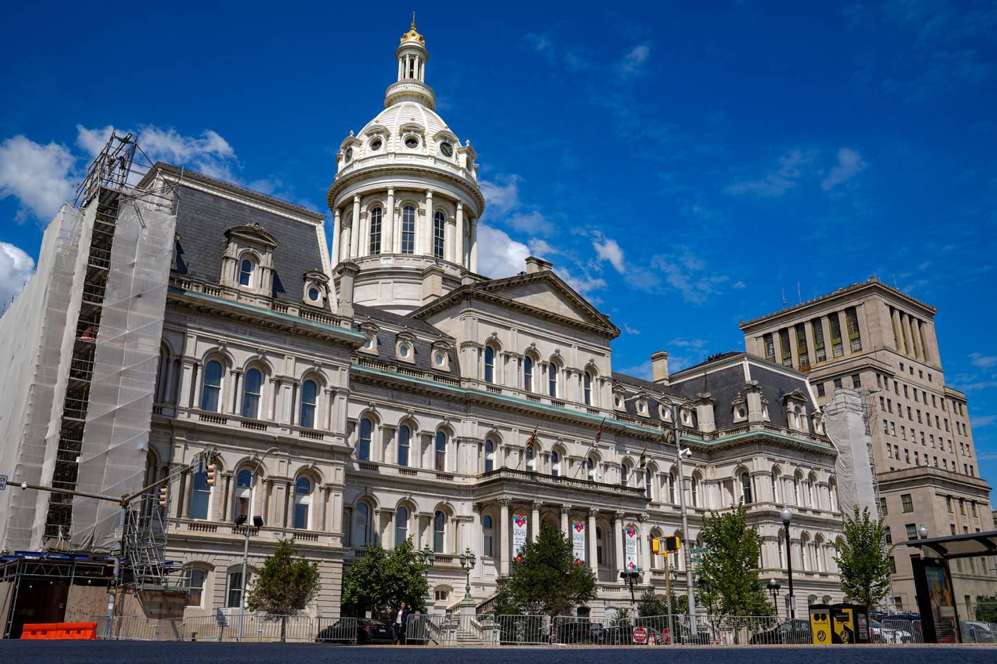 The exterior of Baltimore City Hall on August 17, 2022.