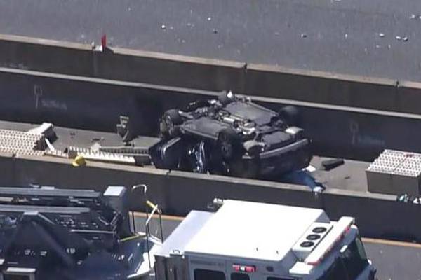 Six highway workers killed on I-695 after driver loses control changing lanes