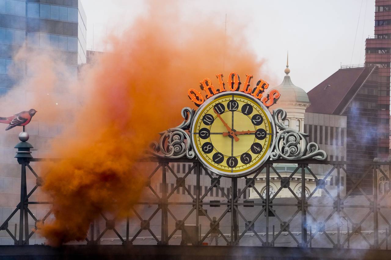 Scenes of the Orioles' home opener at Camden Yards on April 7, 2023.