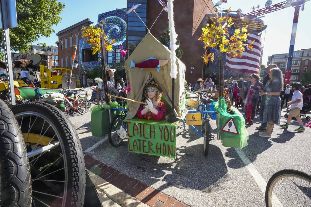 Baltimore’s annual human-powered sculpture race returns this weekend.