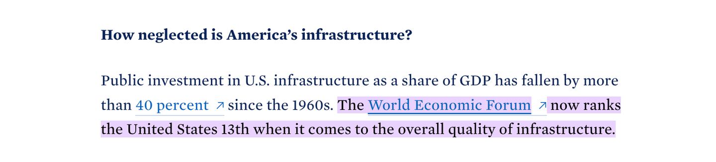 Excerpt from a November 2021 press release titled: Modernizing U.S. Infrastructure: the Bipartisan Infrastructure Law