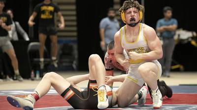 South Carroll’s Michael Pizzuto and AJ Rodrigues claim their third 2A/1A wrestling state crowns