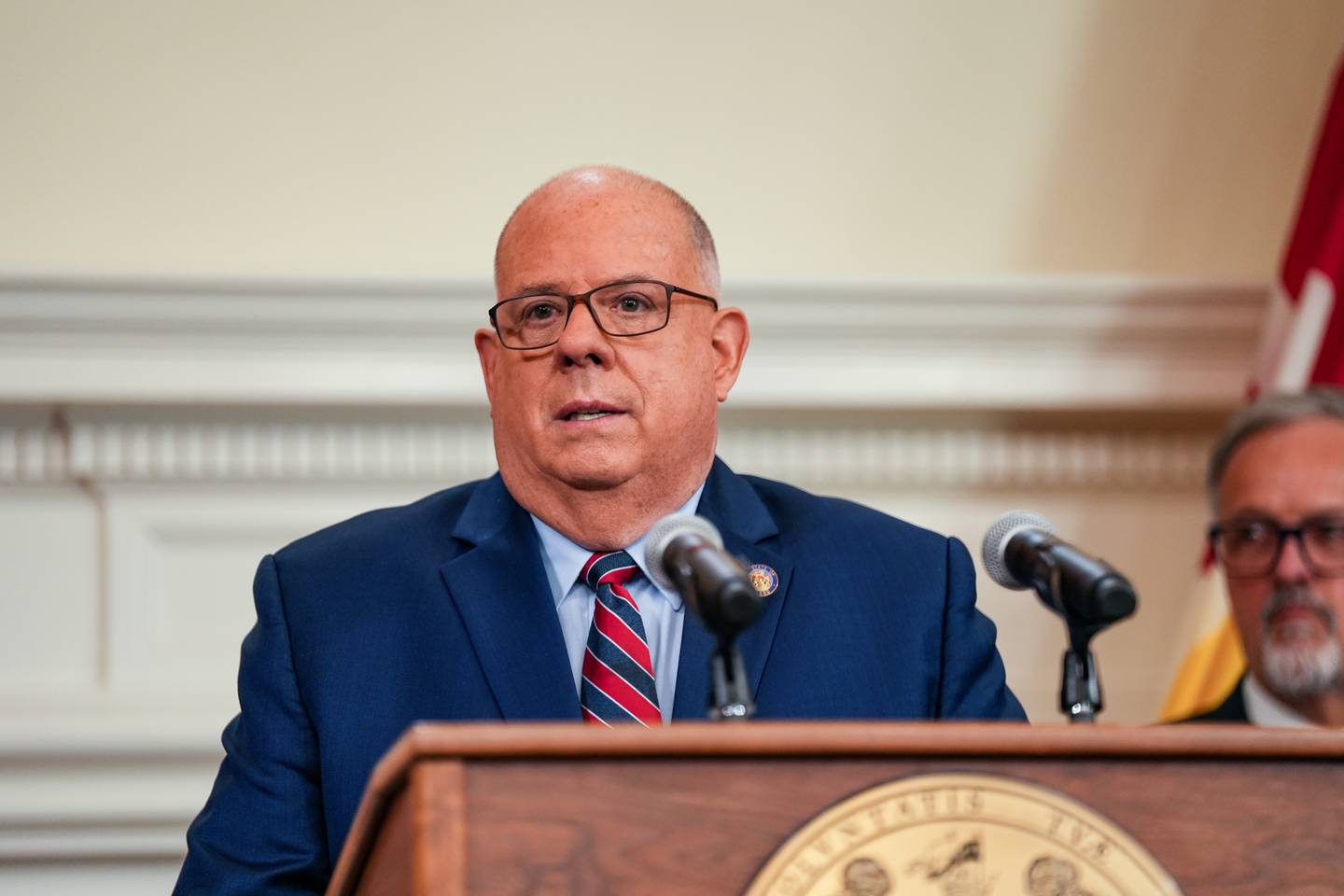 Maryland Gov. Larry Hogan announces the launch of mobile sports gambling to begin on November 23rd, at 9 a.m., he made the announcement from the State House, in Annapolis, MD., on November 22, 2022.